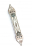 Wood & Pewter Mezuzah White and Silver by Ester Shahaf