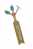 Shraga Landesman Olive Tree and Dove Mezuzah Case Gold & Turquoise - Metals