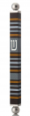 Dorit Judaica Square Tube Mezuzah Case with Knobs  Black Gray and Brown