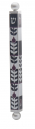 Dorit Judaica Aluminum Mezuzah Case - Black-Red Pomegranates Design