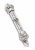 Small Silver-colored Mezuzah Case with Shema Prayer Words - Decorative Crowns