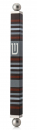 Dorit Judaica Square Tube Mezuzah Case with Knobs  Black Gray and Maroon