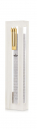 Dorit Judaica Clear Acrylic Mezuzah Case, White Frame - Gold or Silver Shin