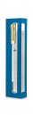 Dorit Judaica Clear Acrylic Mezuzah Case, Blue Frame - Gold or Silver Shin