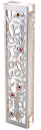 Dorit Judaica Laser Cut Steel Mezuzah Case Pomegranates - Swarovski Stones