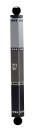 Dorit Judaica Square Tube Mezuzah Case with Knobs  Shades of Gray Stripes