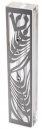 Dorit Judaica Laser Cut Steel Mezuzah Case Wheat - Dark Swarovski Stones