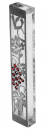 Dorit Judaica Large Lucite Mezuzah Case, Grape Vine with Crystals  Red