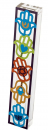 Dorit Judaica Acrylic Mezuzah Case with Colorful Hamsa Design