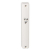 Rounded White Extra Large Plastic Mezuzah Case - Silver Shin