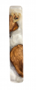 Olive Wood and Epoxy Mezuzah Case - White