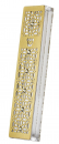 Dorit Judaica Gold Stainless Steel Acrylic Mezuzah Case, Crystals - Petal Design