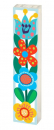 Dorit Judaica Clear Acrylic Mezuzah Case, Lively Flower Design