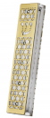 Dorit Judaica Gold Stainless Steel Mezuzah Case, Crystals - Stars of David