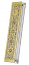 Dorit Judaica Gold Stainless Steel Acrylic Mezuzah Case, Crystals - Lace Flower