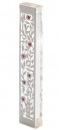 Dorit Judaica Large Lucite Mezuzah Case, Pomegranate Overlay with Crystals - Red