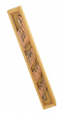 Wooden Mezuzah Jerusalem pewter design