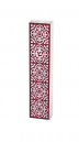 Dorit Judaica Lucite Mezuzah Case Framed Fleur De Lys Design - Red and White