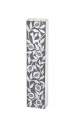 Dorit Judaica Lucite Mezuzah Case, Pomegranate Design - Gray and White