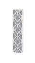 Dorit Judaica Lucite Mezuzah Case, Open Fleur De Lys Design - Gray