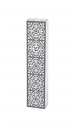 Dorit Judaica Lucite Mezuzah Case, Framed Fleur De Lys Design - Gray