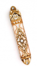 Gold Art Nouveau Style Mezuzah Case - Ester Shahaf