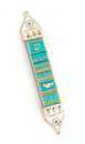 Dove Design Turquoise Mezuzah - Ester Shahaf