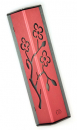 Shraga Landesman Pink Almond Mezuzah Case - Silver