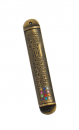 Round Twelve Tribes Gold Color Pewter Mezuzah