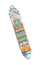 Shalom Design Pewter Mezuzah by Ester Shahaf