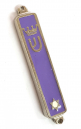 Lilac Mezuzah Case - Crown Design