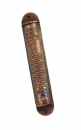 Round Twelve Tribes Pewter Mezuzah