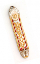 Pewter Mezuzah with Leaf Design by Ester Shahaf