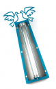 Shraga Landesman Turquoise Two Doves Mezuzah Case