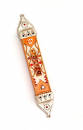 Pewter Mezuzah Case in Shades of Orange - Ester Shahaf