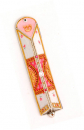 Triangle Pewter Mezuzah in Pink by Ester Shahaf