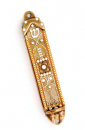 Gold Flower Mezuzah Case - Ester Shahaf