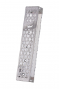 Dorit Judaica Acrylic Steel Mezuzah Case, Cutout Stars of David - Clear Crystals