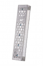 Dorit Judaica Acrylic Mezuzah Case,  Cutout Stars of David - Blue Crystals