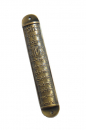 Round Gold Color "Home Blessing" Pewter Mezuzah