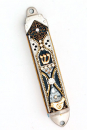 Black and Silver Color Mezuzah Case by Ester Shahaf