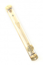 Jerusalem Wall Gold Lucite Tube Mezuzah