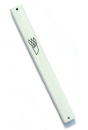 Aluminum White Mezuzah