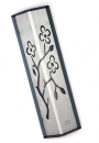 Shraga Landesman Almond Mezuzah Case - Silver