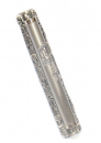 Pewter Jerusalem Background Mezuzah