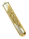 Silver and Gold Jerusalem Wall Mezuzah