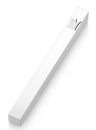 Adi Sidler Silver Crown Smooth Mezuzah Case - White