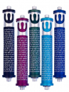 Agayof Cylinder Mezuzah Case with Shema Prayer and Shin, Dark Colors - 6 Inches Height