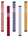 Agayof Pillar Mezuzah Case with Curving Shin, Light Colors - 6 Inches Height