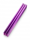 Adi Sidler Mezuzah Case with Vertical Channels Forming a Shin Letter  Purple